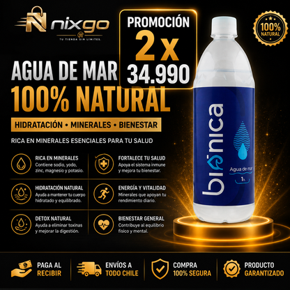 AGUA DE MAR HIPERTÓNICA 1Lt. BIÓNICA